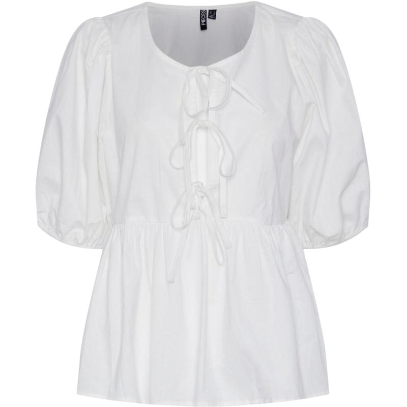 2 4 Tie Top Pcjolly   Bright White fra Pieces
