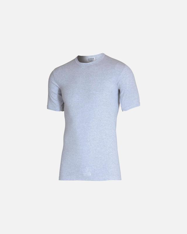"Grå Classic T-shirt med O-hals i 100% bomuld"