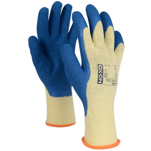 -  Flexible Comfort 1302 Handske Gul Blå Str    08
