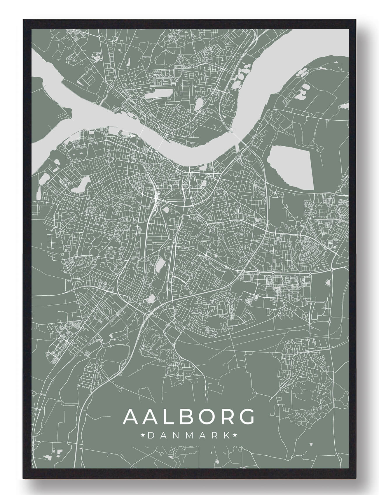 Aalborg Plakat Grøn  Størrelse:   15x21cm  A5