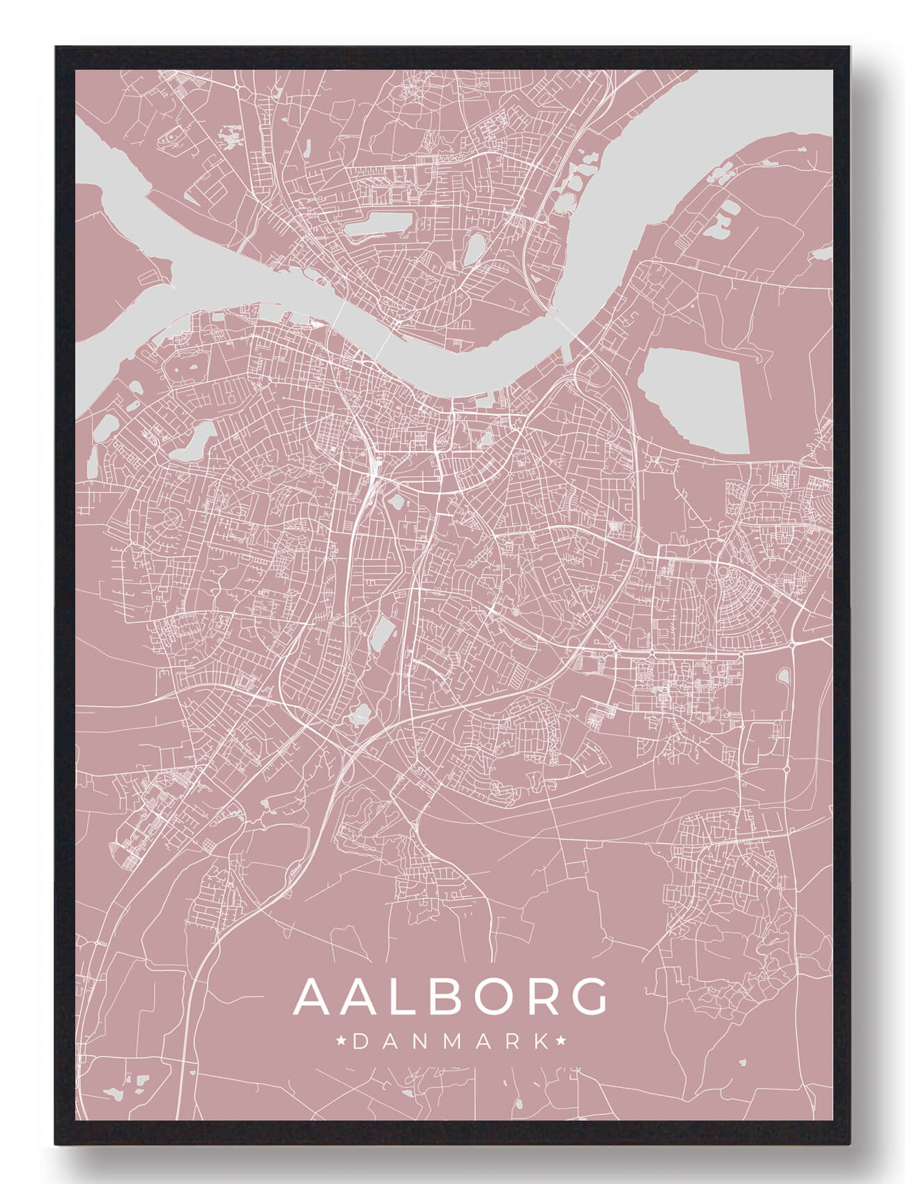Aalborg Plakat Lyserød  Størrelse:   15x21cm  A5