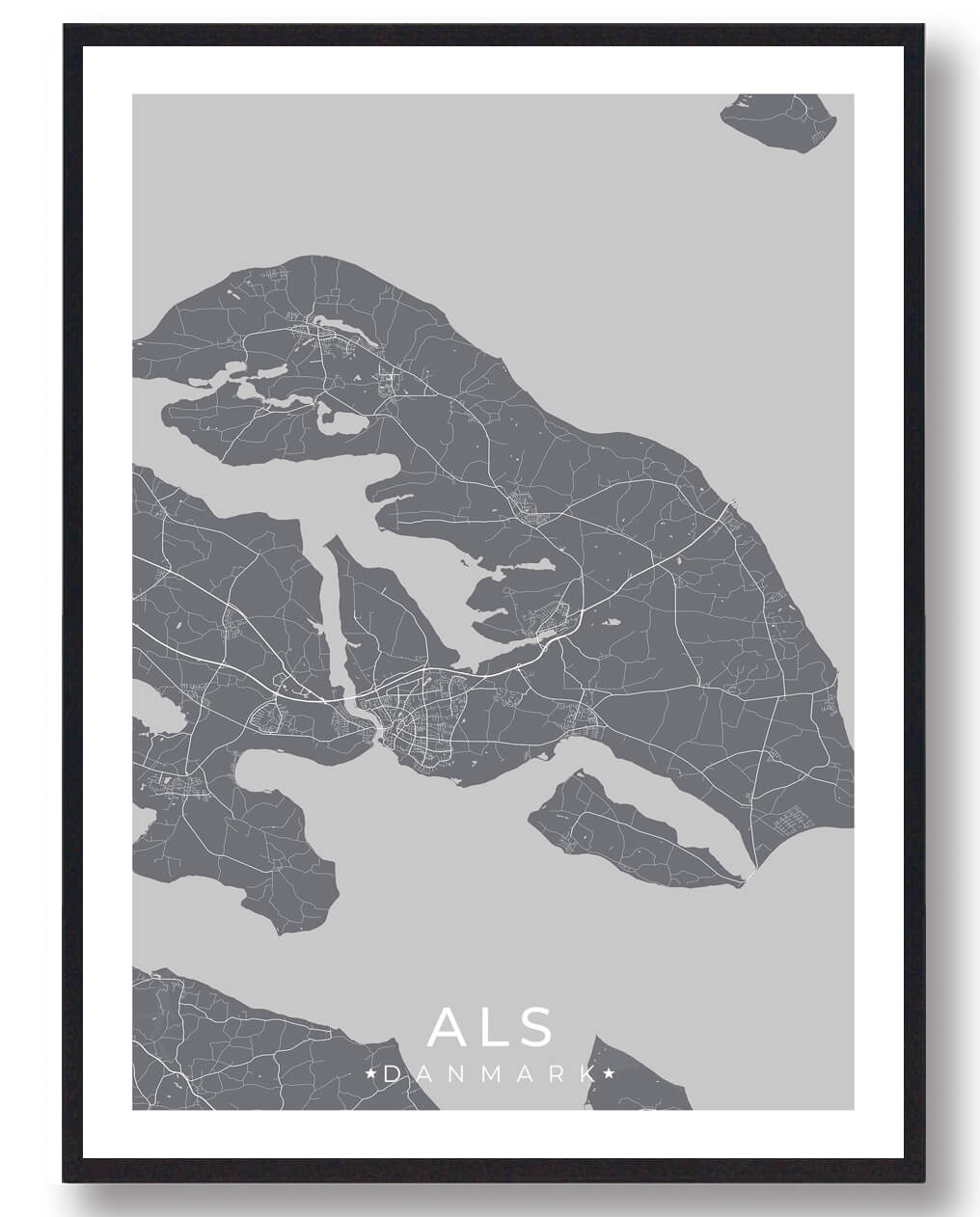 Als Plakat Grå  Størrelse:   15x21cm  A5