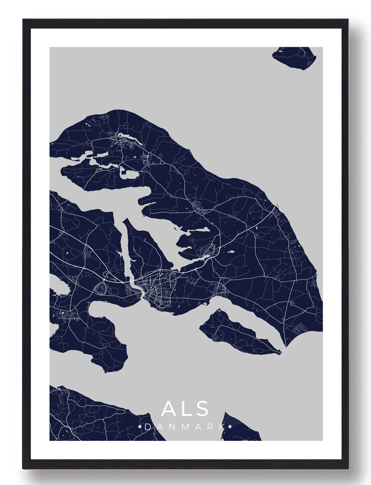 Als Plakat Mørkeblå  Størrelse:   15x21cm  A5