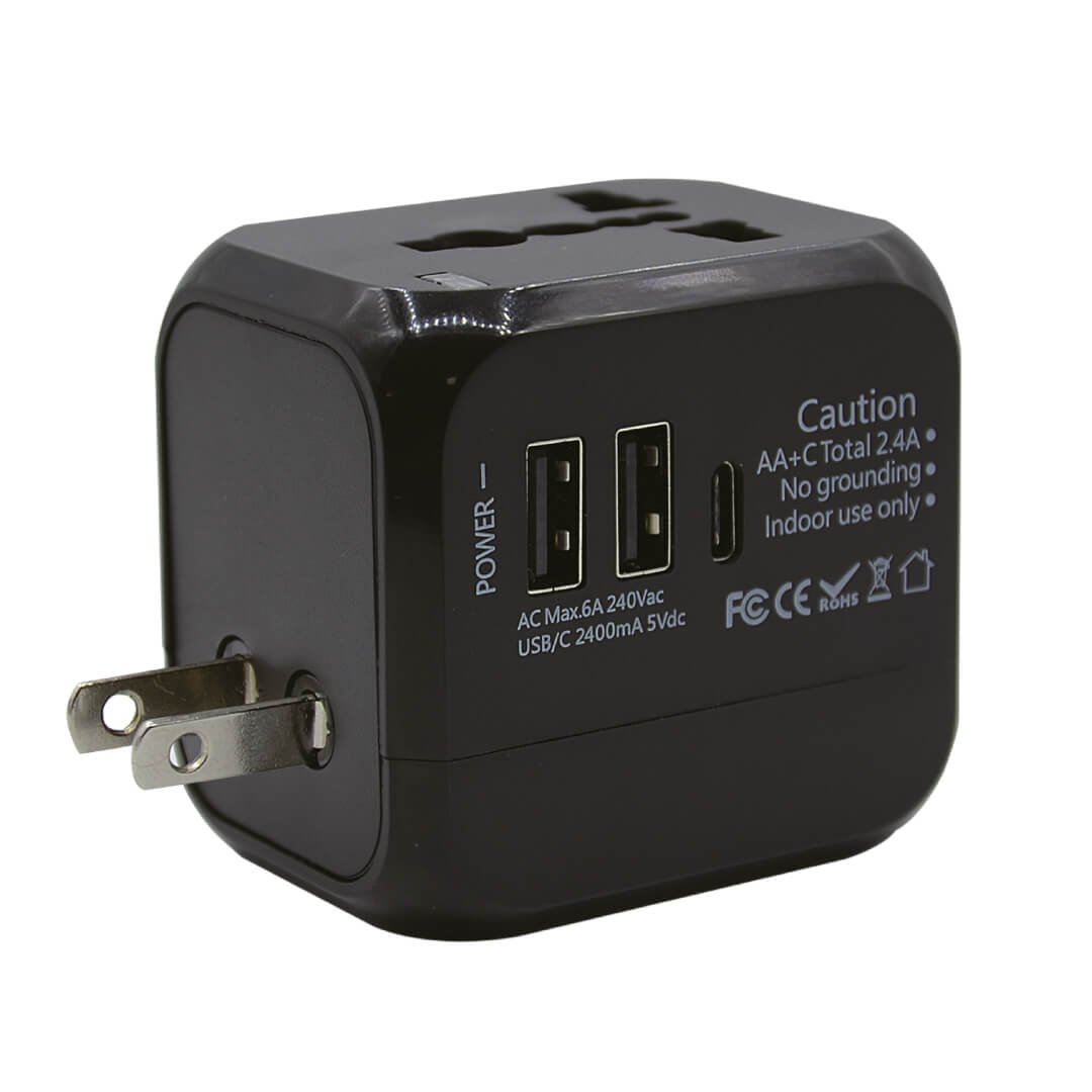 Rejseadapter - Universal - 3 USB indgange