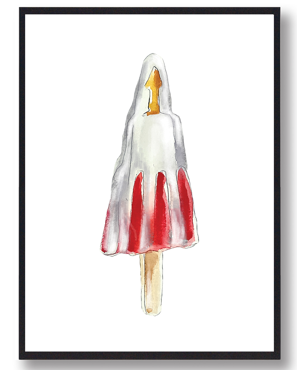 Astronaut   Håndtegnet Plakat  Størrelse:   15x21cm  A5