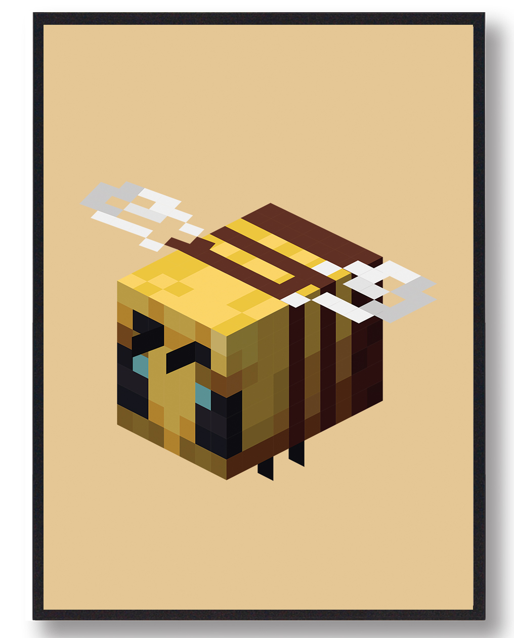 Gul Minecraft Gamerplakater  Størrelse:   21x29 7cm  A4
