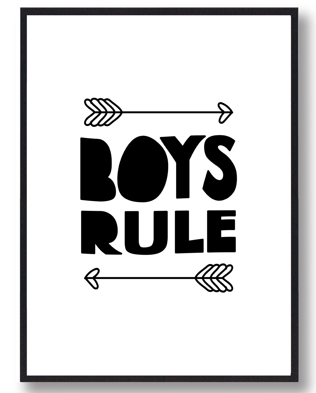 Boys Rule Plakat  Størrelse:   21x29 7cm  A4