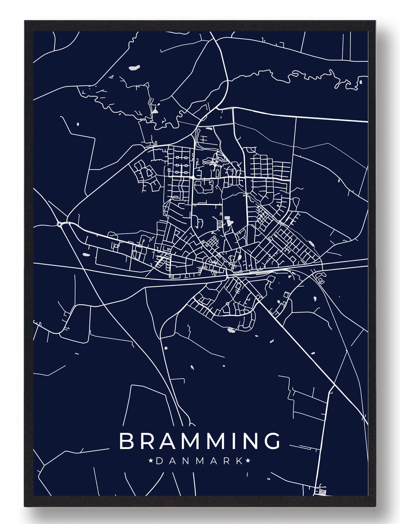 Bramming Plakat Mørkeblå  Størrelse:   15x21cm  A5
