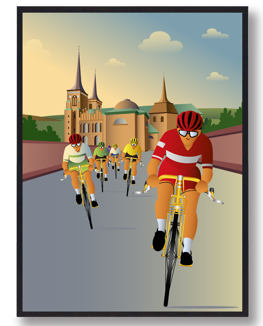 Cykelplakat Roskilde  Størrelse:   15x21cm  A5