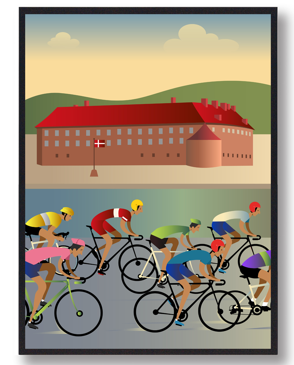 Cykelplakat Sønderborg  Størrelse:   15x21cm  A5