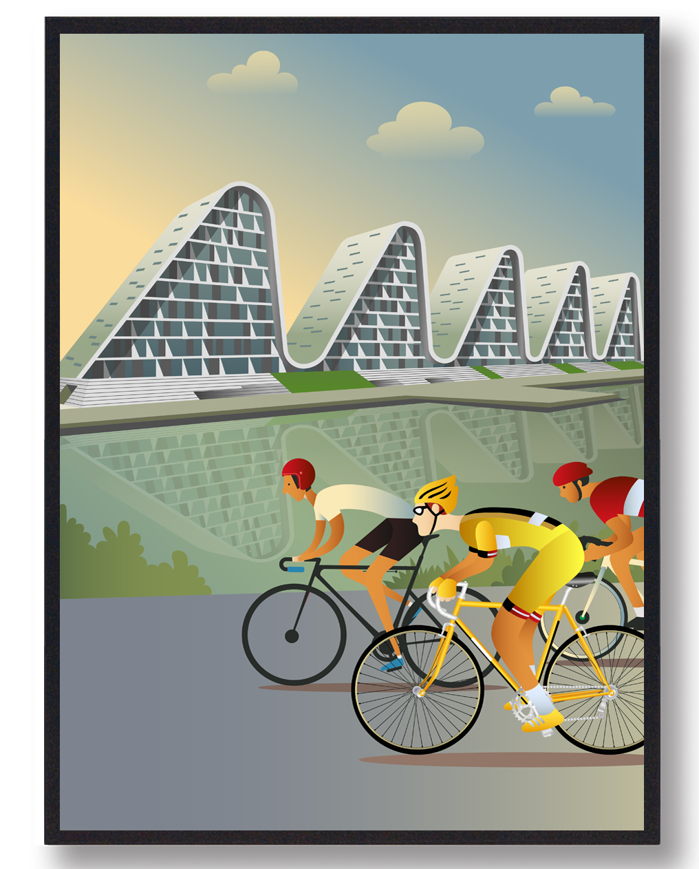 Cykelplakat Vejle  Størrelse:   15x21cm  A5