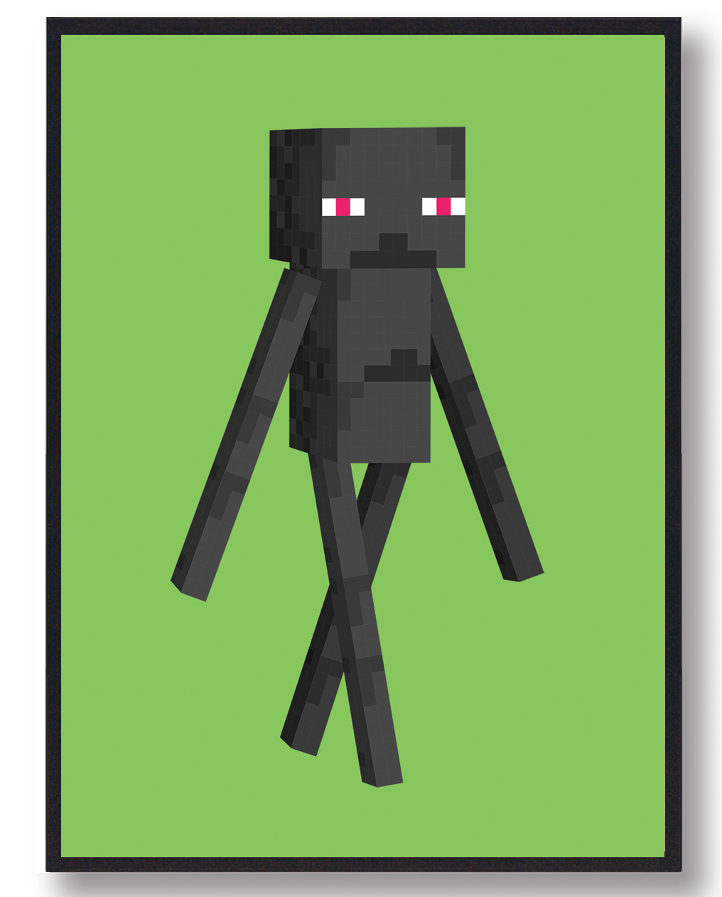 Enderman Grøn Minecraft Gamerplakater  Størrelse:   21x29 7cm  A4