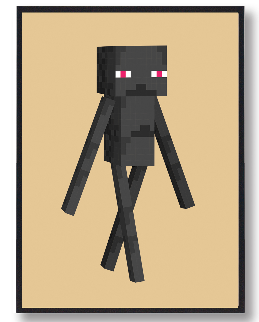 Enderman Gul Minecraft Gamerplakater  Størrelse:   21x29 7cm  A4
