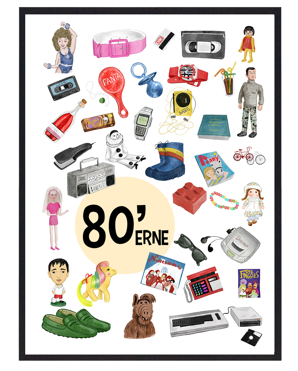 80 Erne Plakat  Størrelse:   15x21cm  A5