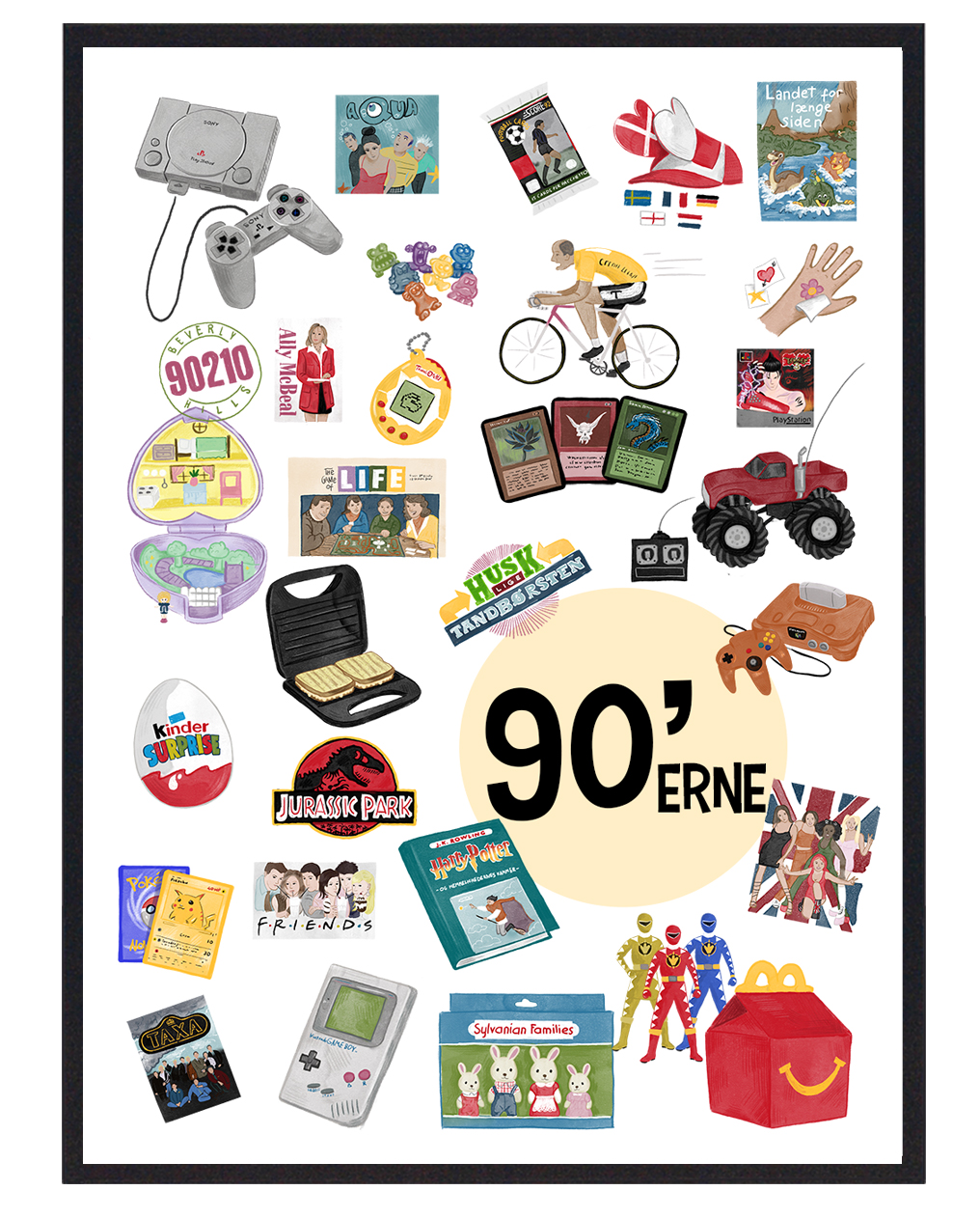 90 Erne Plakat  Størrelse:   15x21cm  A5