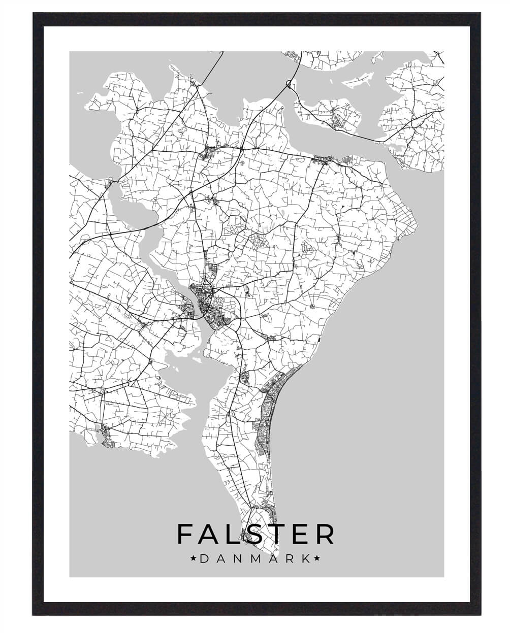 Falster Plakat Hvid  Størrelse:   15x21cm  A5