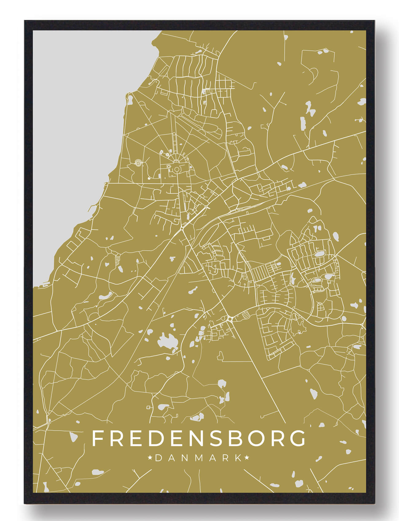 Fredensborg Plakat Gul  Størrelse:   15x21cm  A5