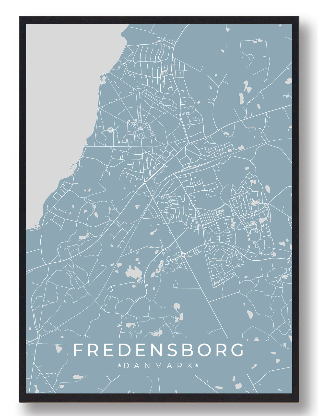 Fredensborg Plakat Lyseblå  Størrelse:   15x21cm  A5