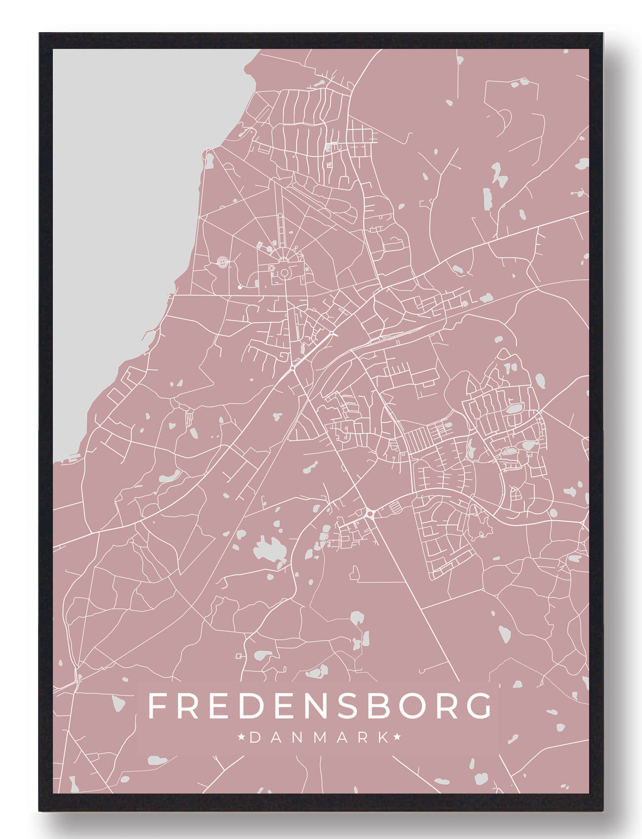 Fredensborg Plakat Rosa  Størrelse:   15x21cm  A5