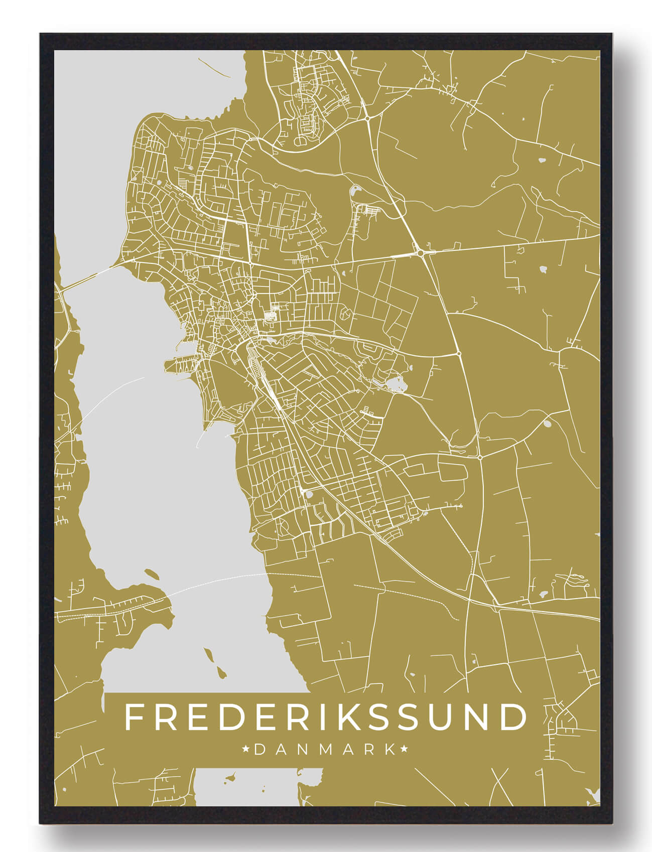 Frederikssund Plakat Gul  Størrelse:   15x21cm  A5