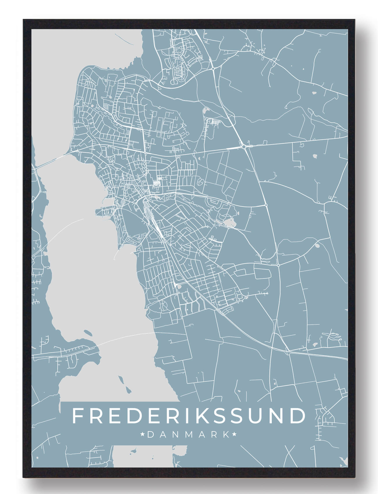 Frederikssund Plakat Lyseblå  Størrelse:   15x21cm  A5