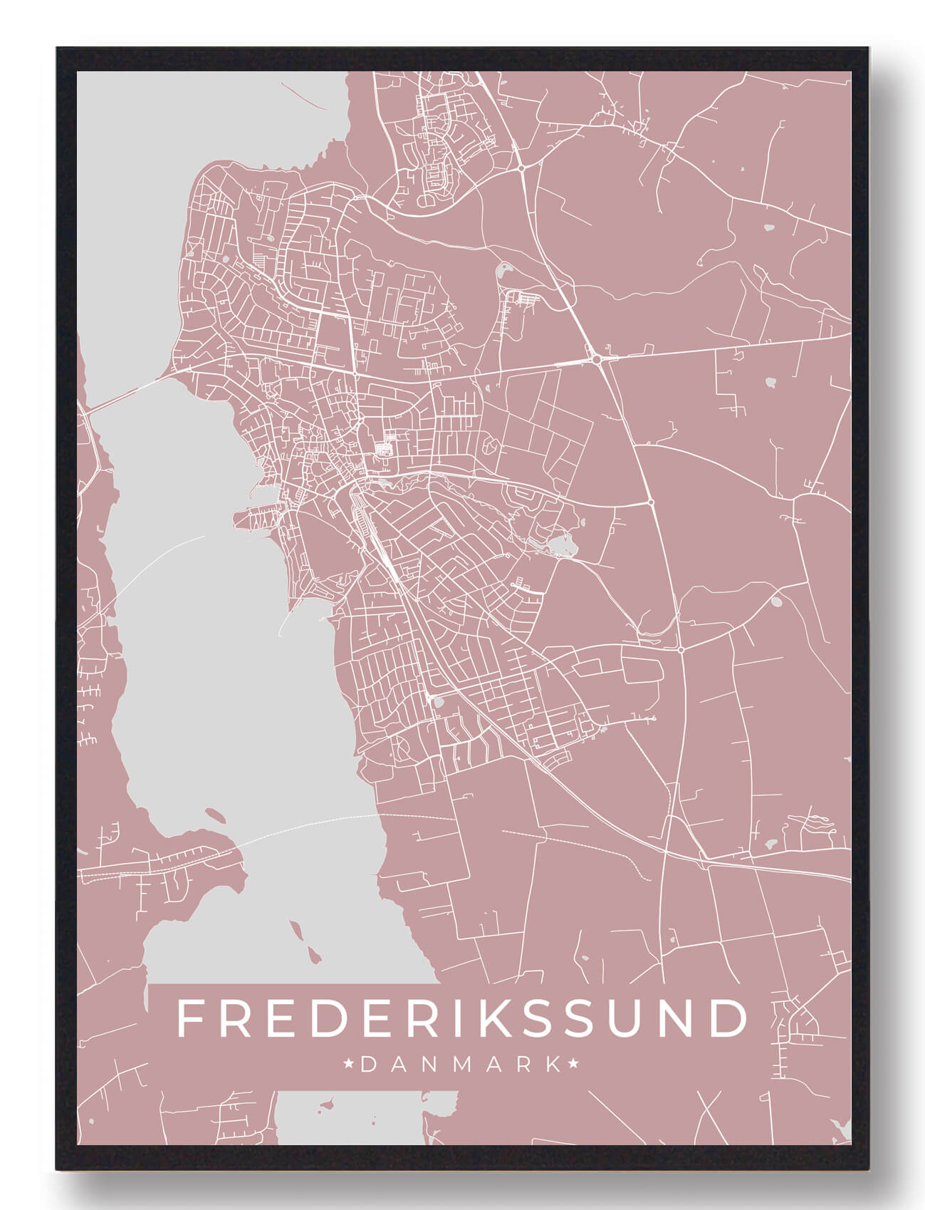 Frederikssund Plakat Rosa  Størrelse:   15x21cm  A5