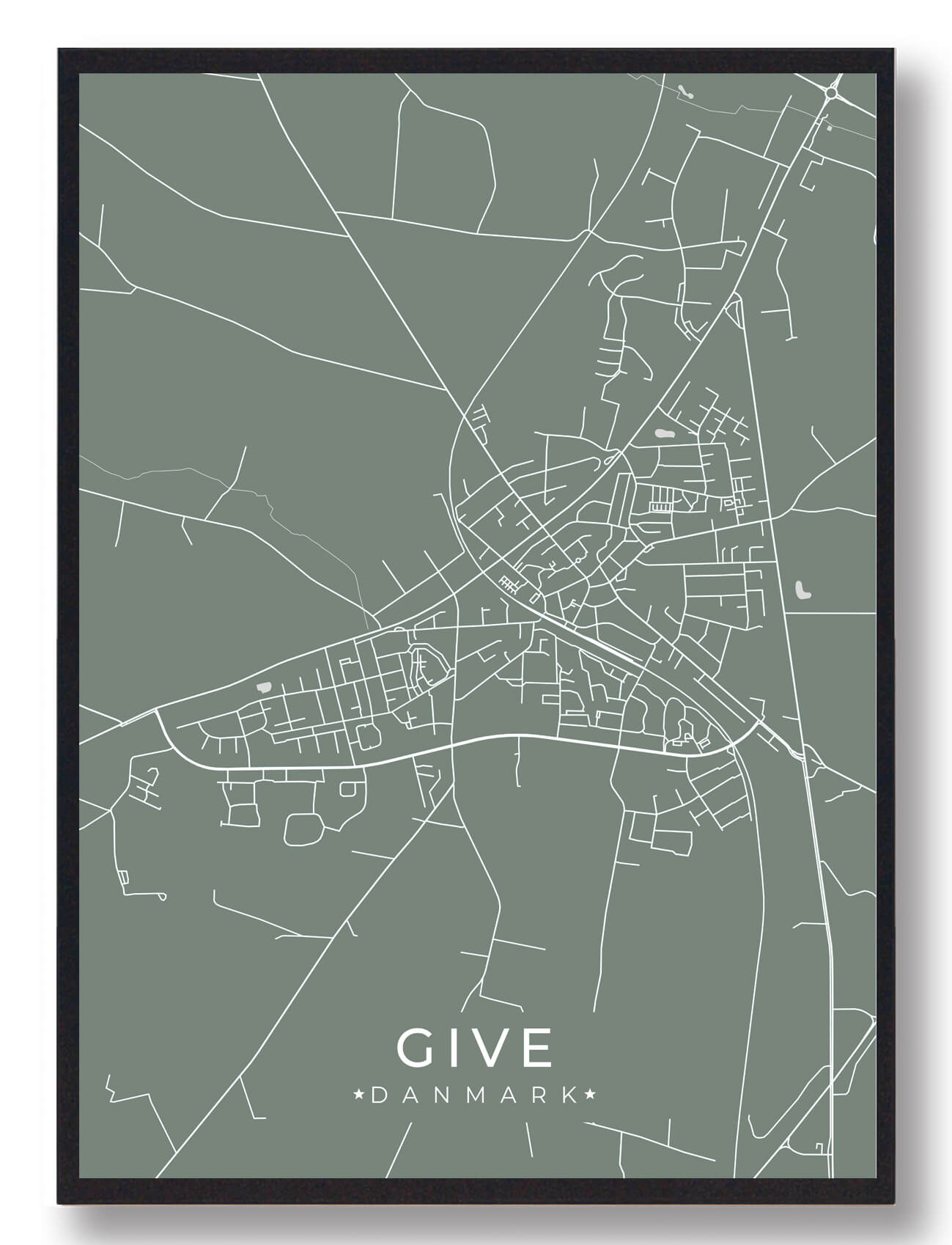 Give Plakat Grøn  Størrelse:   15x21cm  A5
