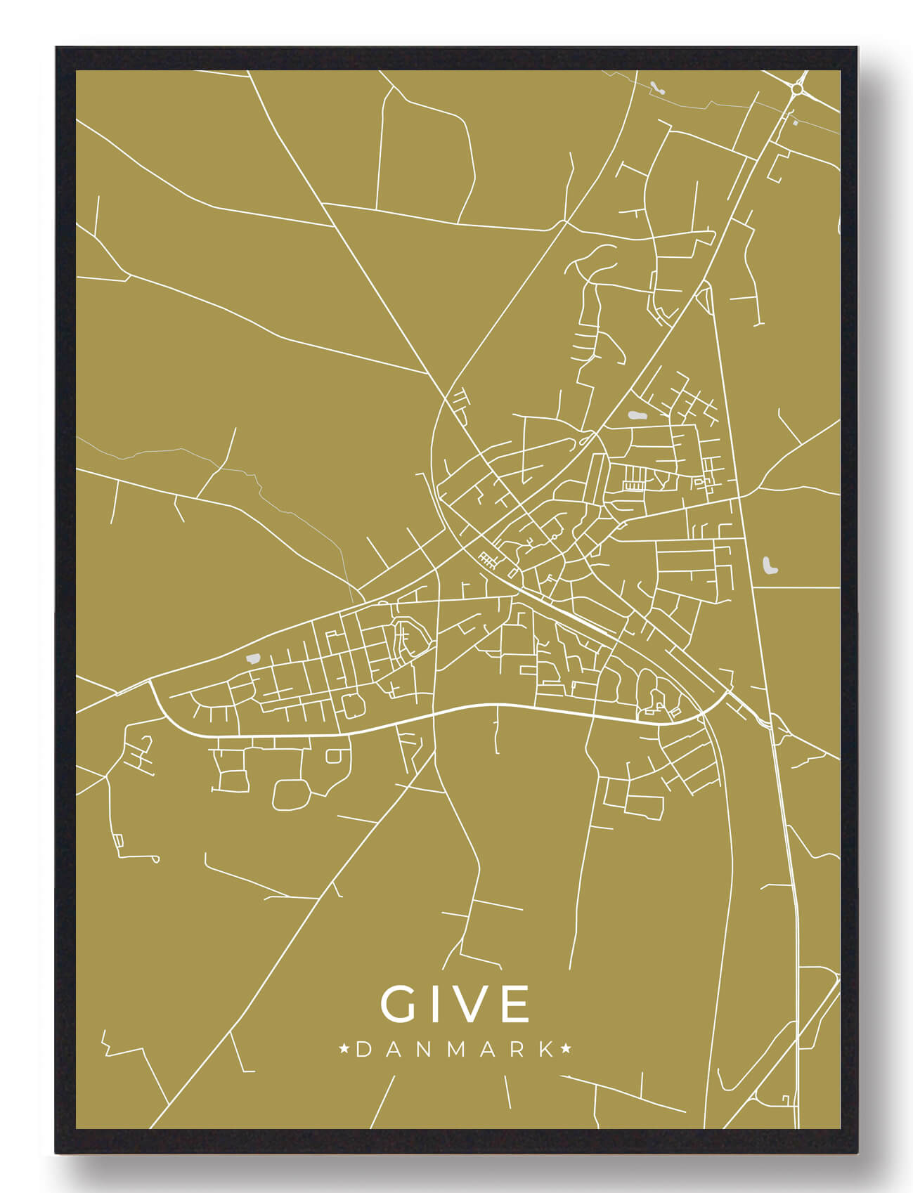 Give Plakat Gul  Størrelse:   15x21cm  A5