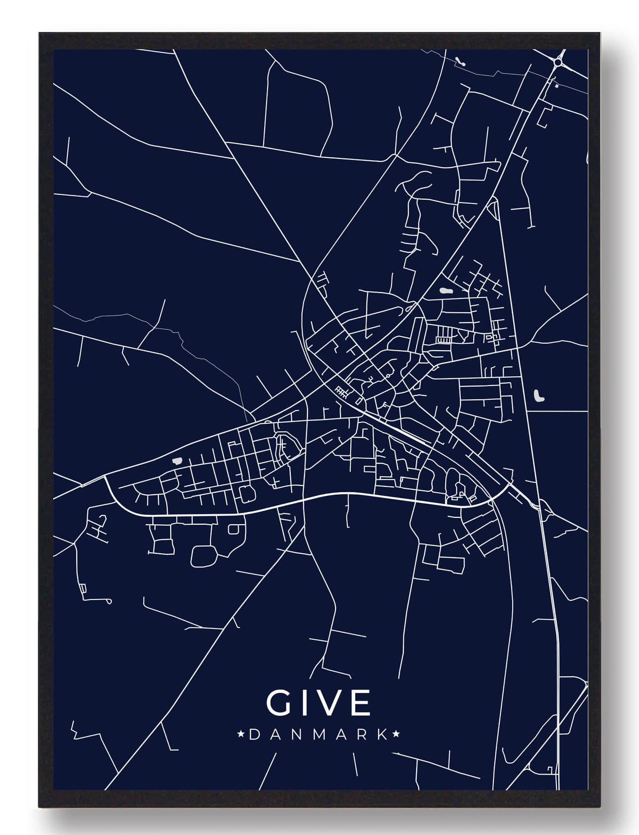 Give Plakat Mørkeblå  Størrelse:   15x21cm  A5