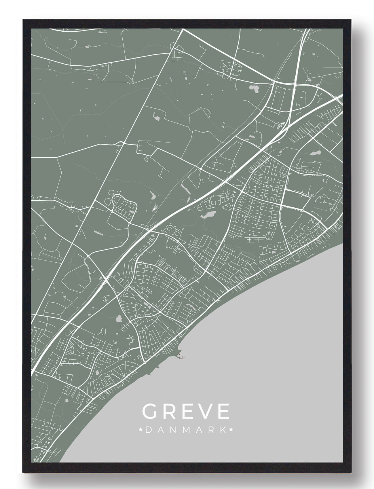 Greve Plakat Grøn  Størrelse:   15x21cm  A5