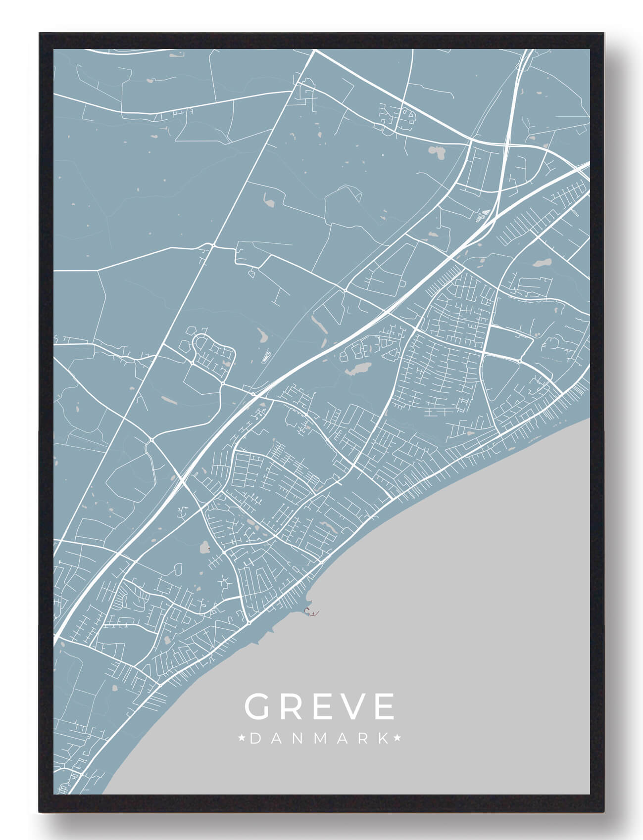 Greve Plakat Lyseblå  Størrelse:   15x21cm  A5