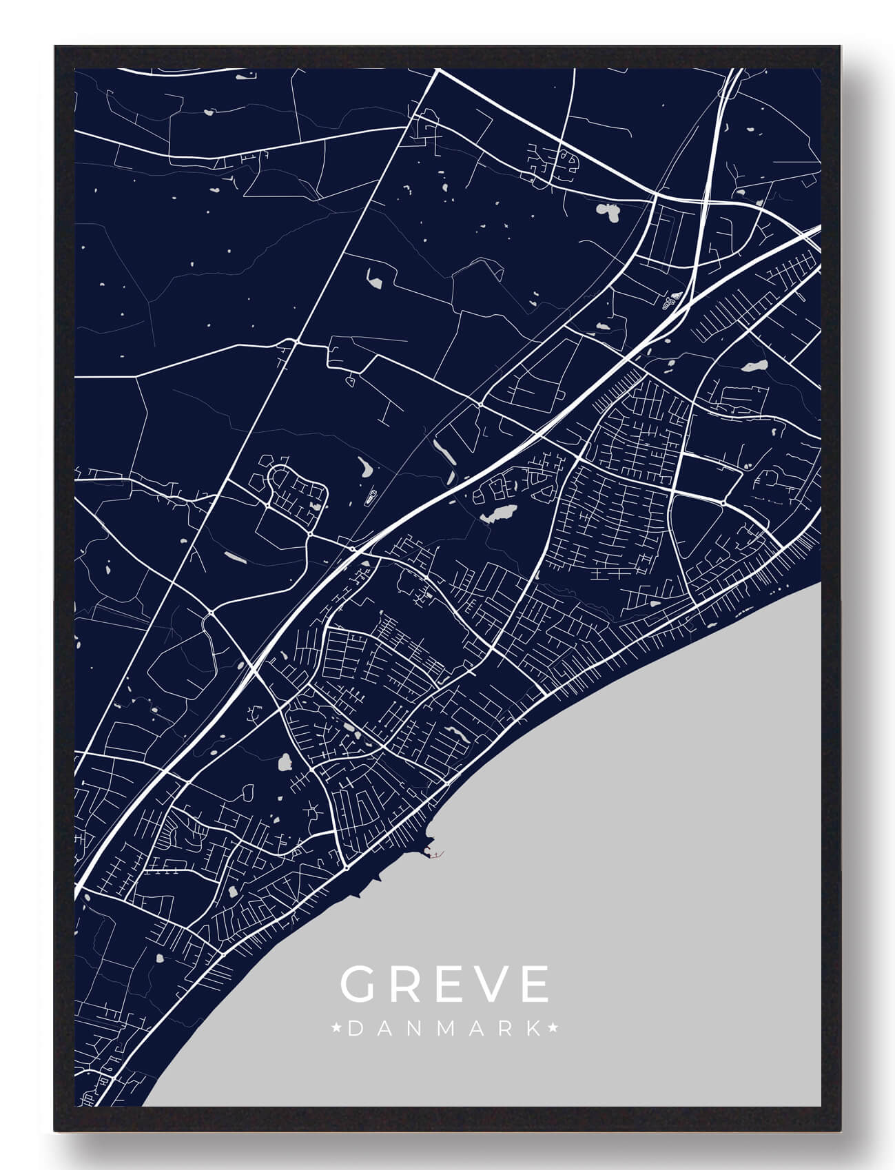 Greve Plakat Mørkeblå  Størrelse:   15x21cm  A5