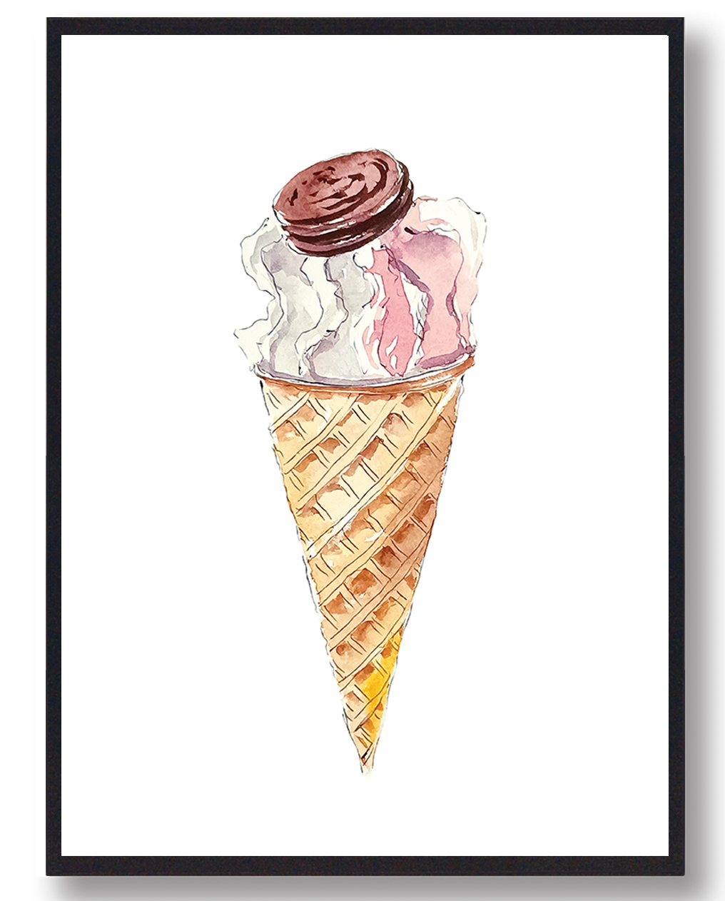 Guldhorn   Håndtegnet Plakat  Størrelse:   15x21cm  A5