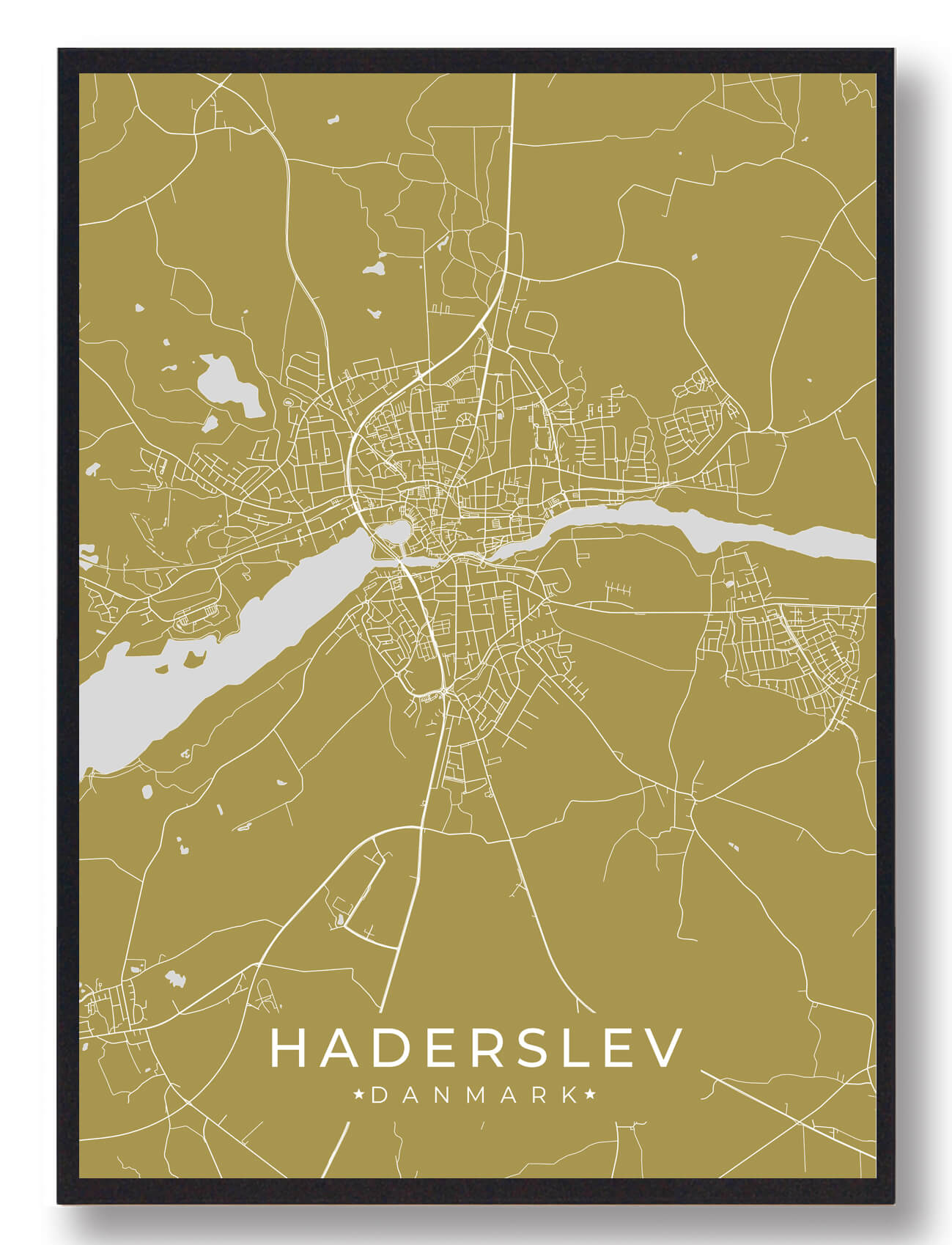 Haderslev Plakat Gul  Størrelse:   15x21cm  A5