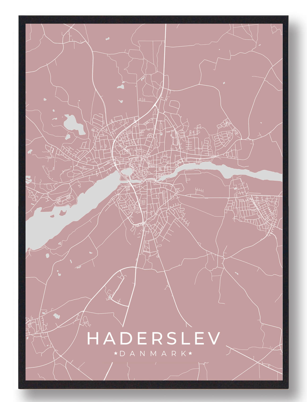 Haderslev Plakat Rosa  Størrelse:   15x21cm  A5