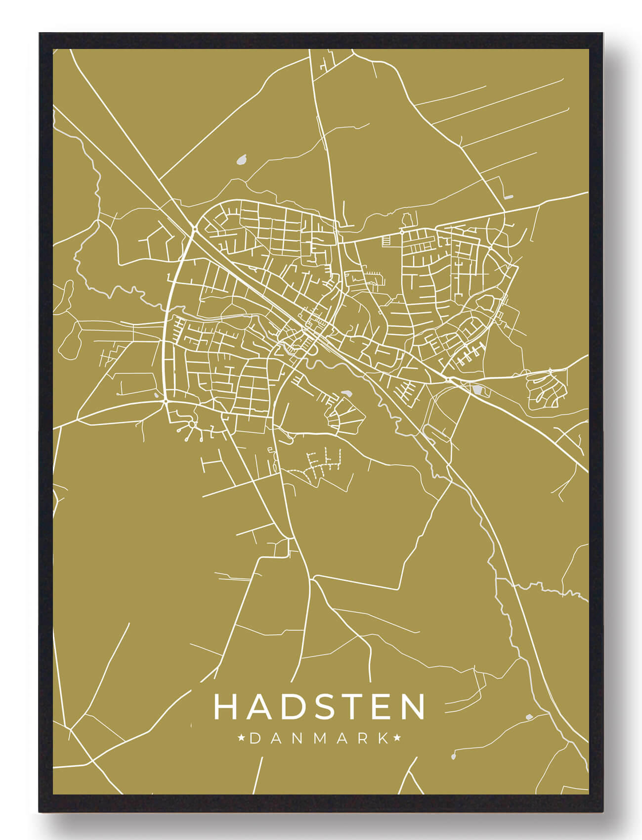 Hadsten Plakat Gul  Størrelse:   15x21cm  A5