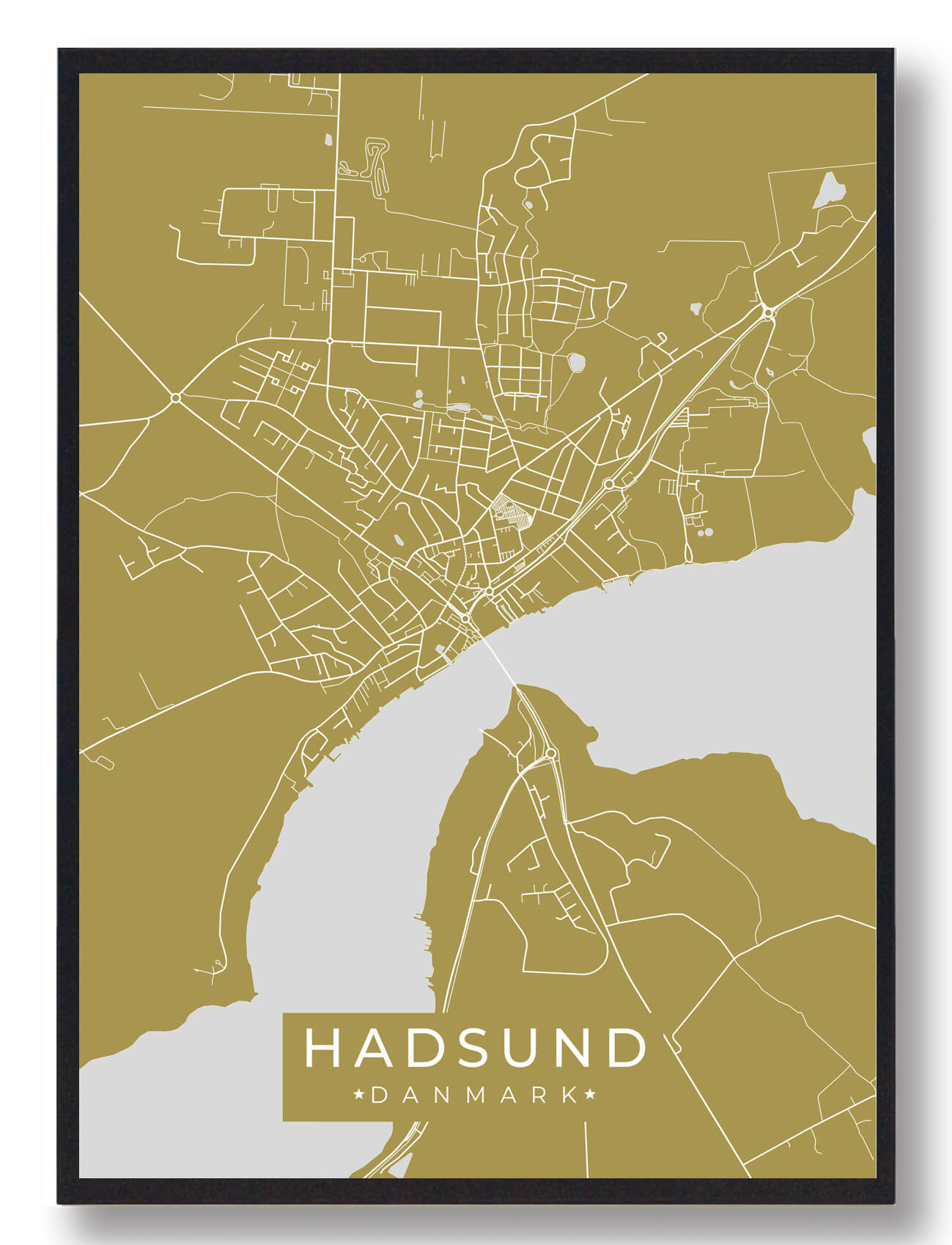 Hadsund Plakat Gul  Størrelse:   15x21cm  A5