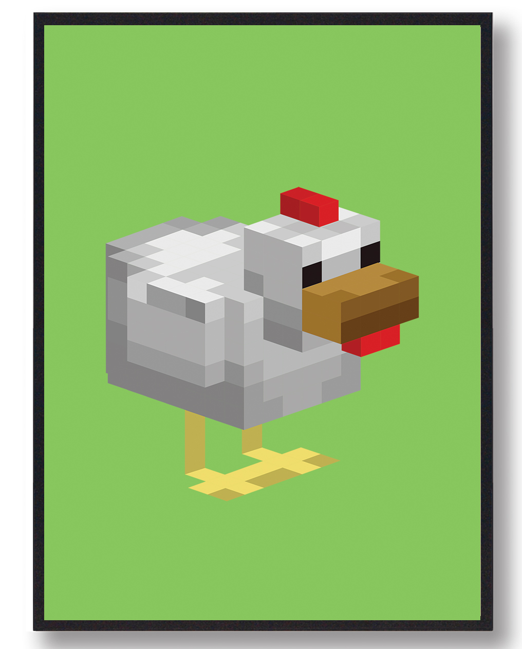 Høne Grøn Minecraft Gamerplakater  Størrelse:   21x29 7cm  A4
