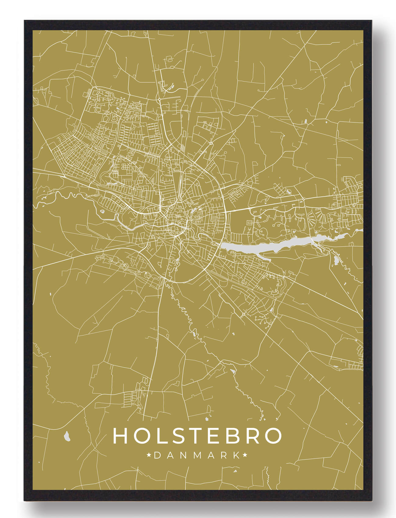 Holstebro Plakat Gul  Størrelse:   15x21cm  A5