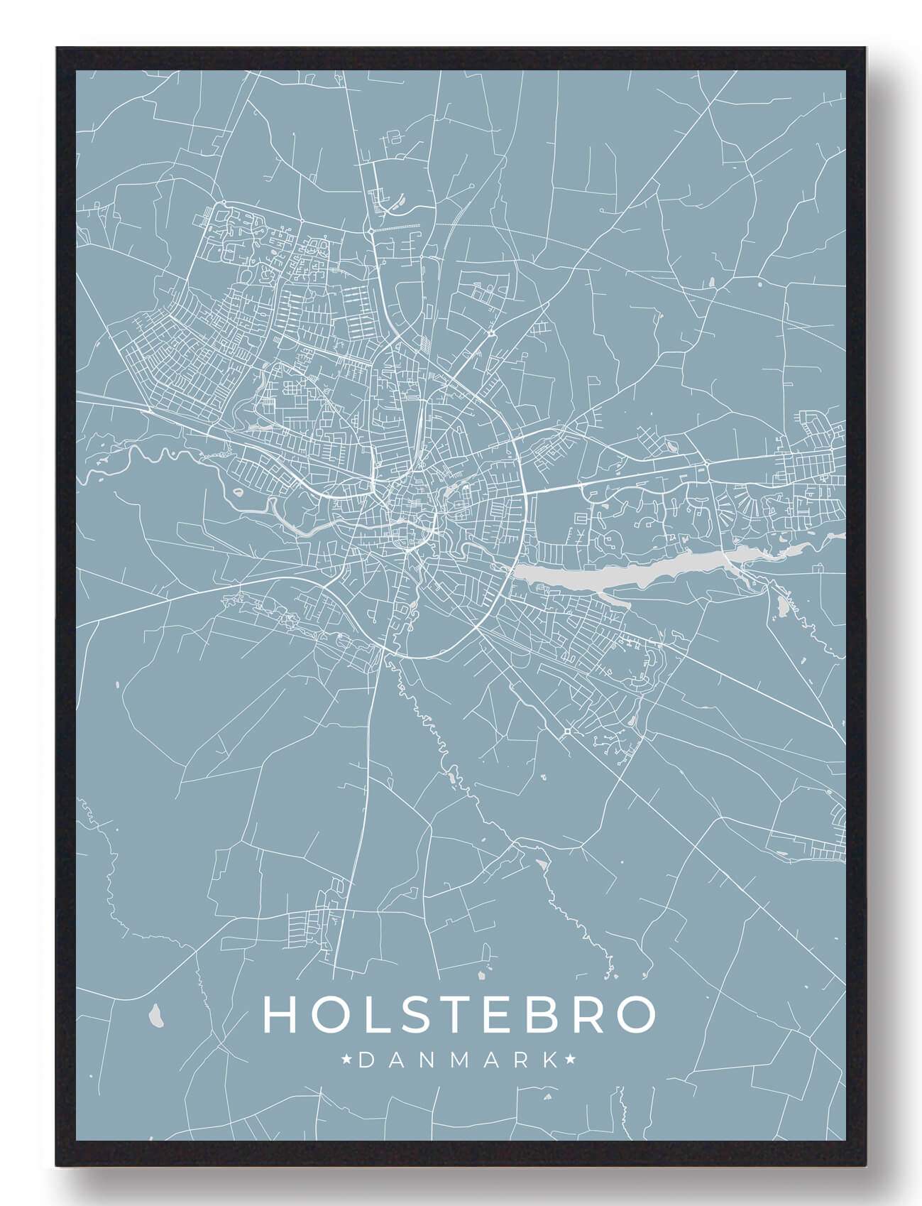 Holstebro Plakat Lyseblå  Størrelse:   15x21cm  A5