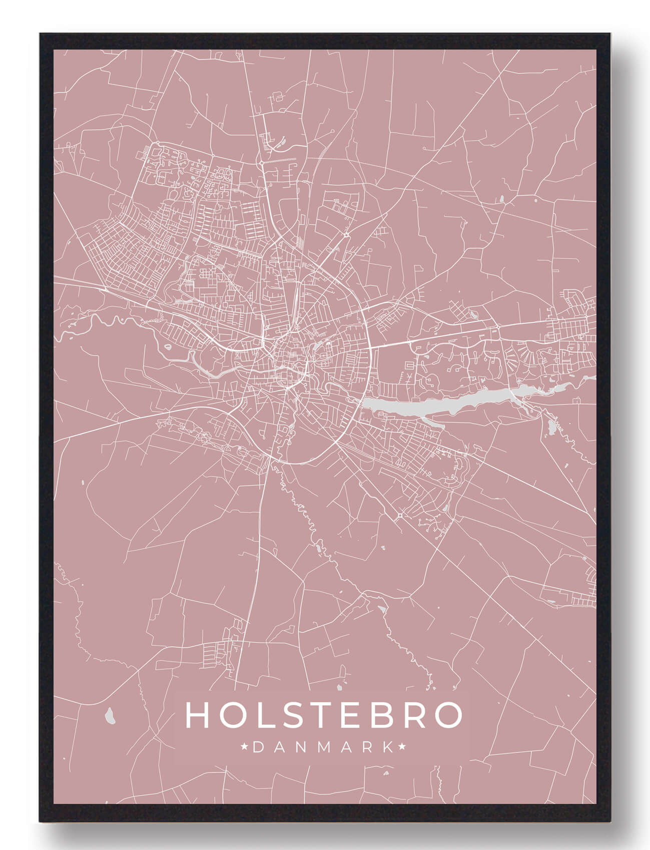 Holstebro Plakat Rosa  Størrelse:   15x21cm  A5