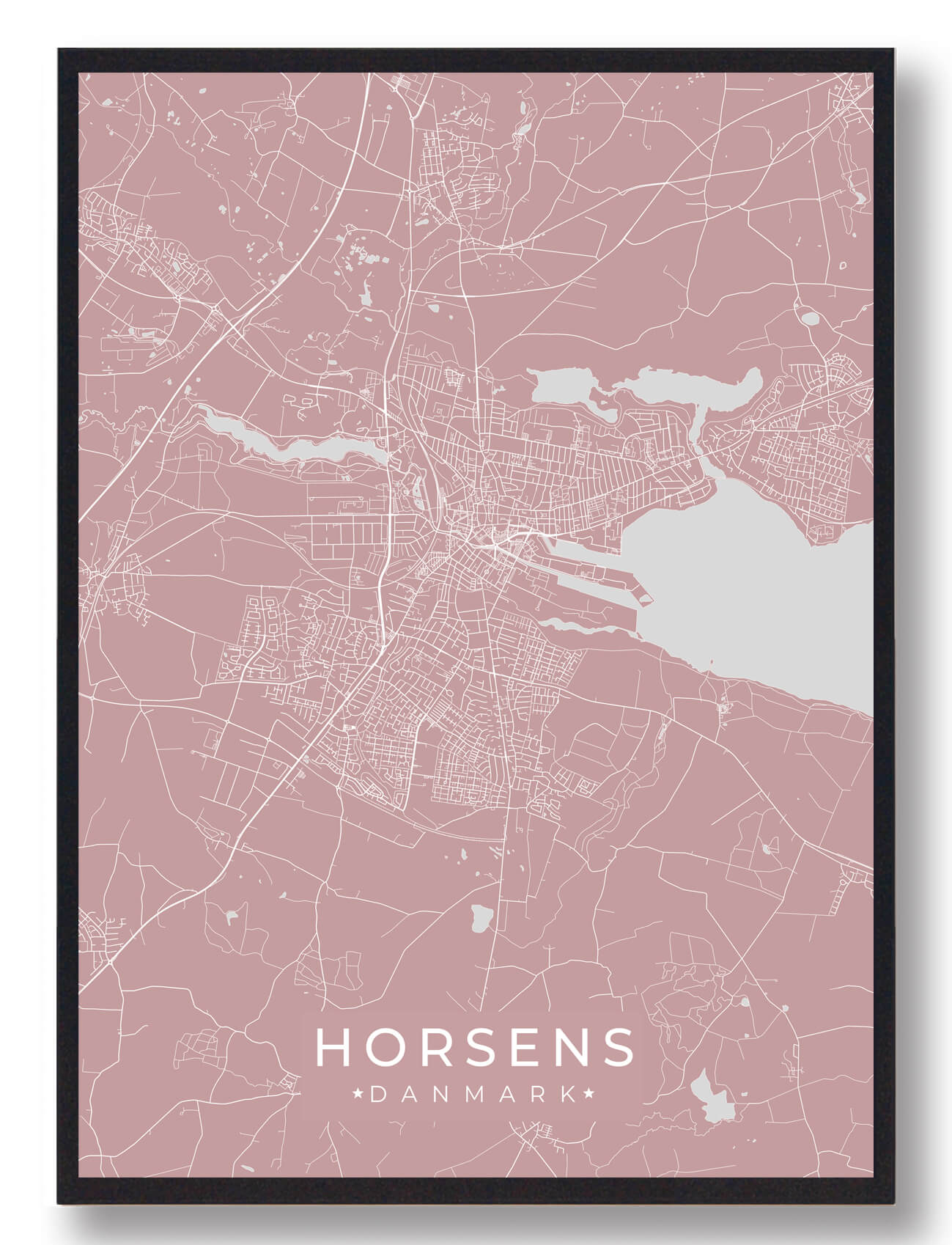 Horsens Plakat Rosa  Størrelse:   15x21cm  A5