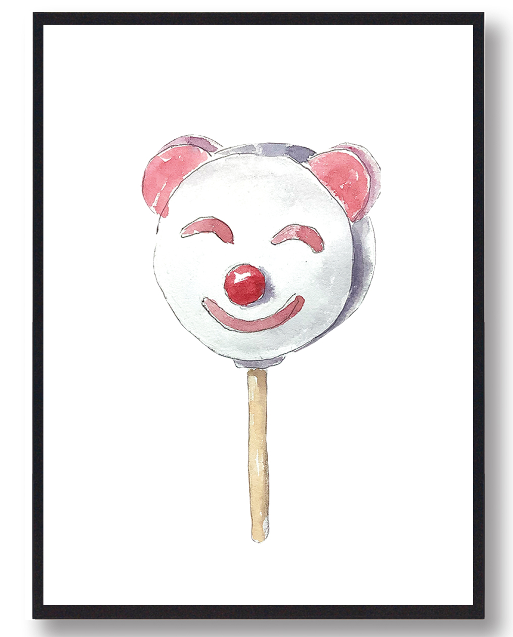 Isbjørn Håndtegnet Plakat  Størrelse:   15x21cm  A5