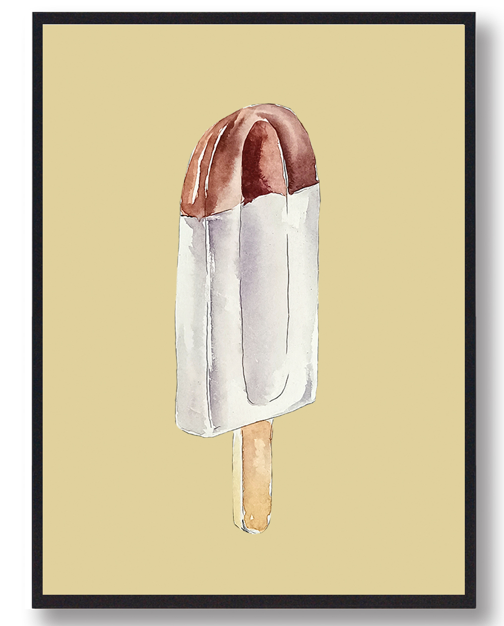 Kæmpe Læske Håndtegnet Plakat  Gul   Størrelse:   15x21cm  A5