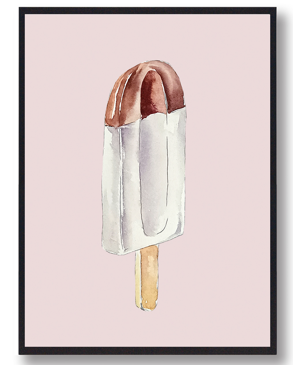 Kæmpe Læske Håndtegnet Plakat  Lyserød   Størrelse:   15x21cm  A5
