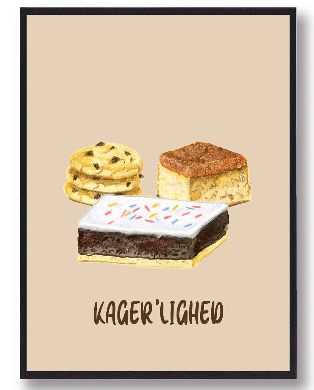 Kager Lighed Kage Plakat  Størrelse:   15x21cm  A5