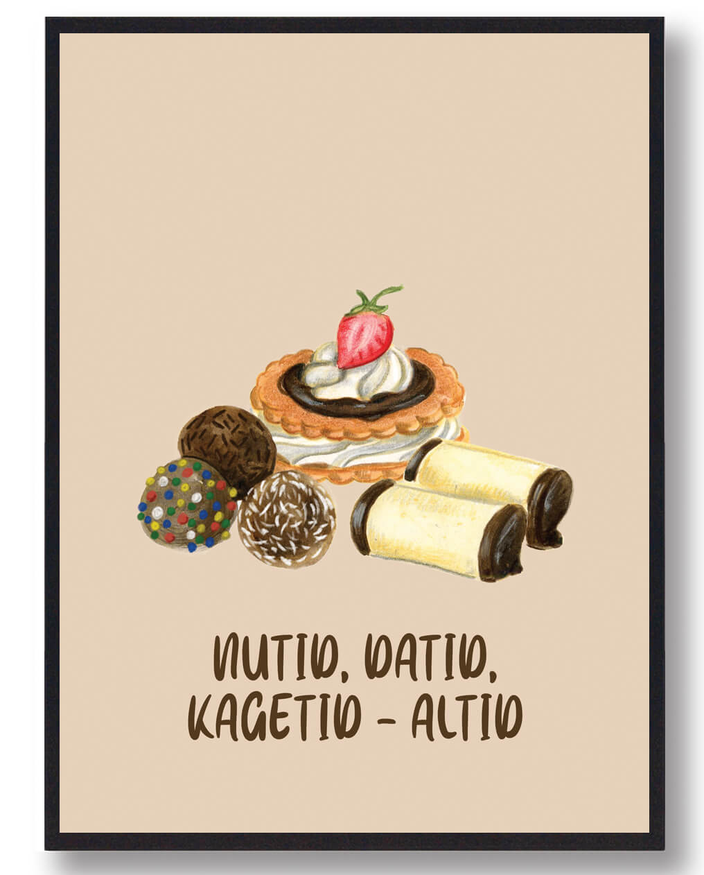 Kagetid  Kage Plakat  Størrelse:   15x21cm  A5