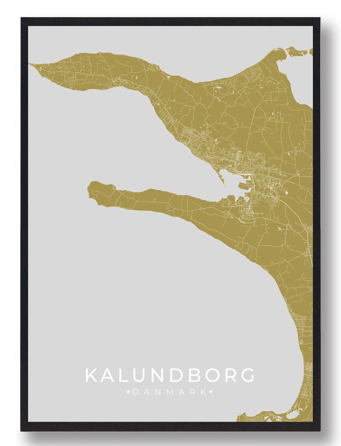 Kalundborg Plakat Gul  Størrelse:   15x21cm  A5