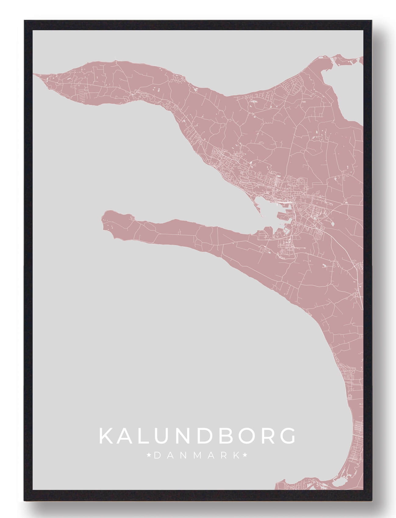 Kalundborg Plakat Rosa  Størrelse:   15x21cm  A5