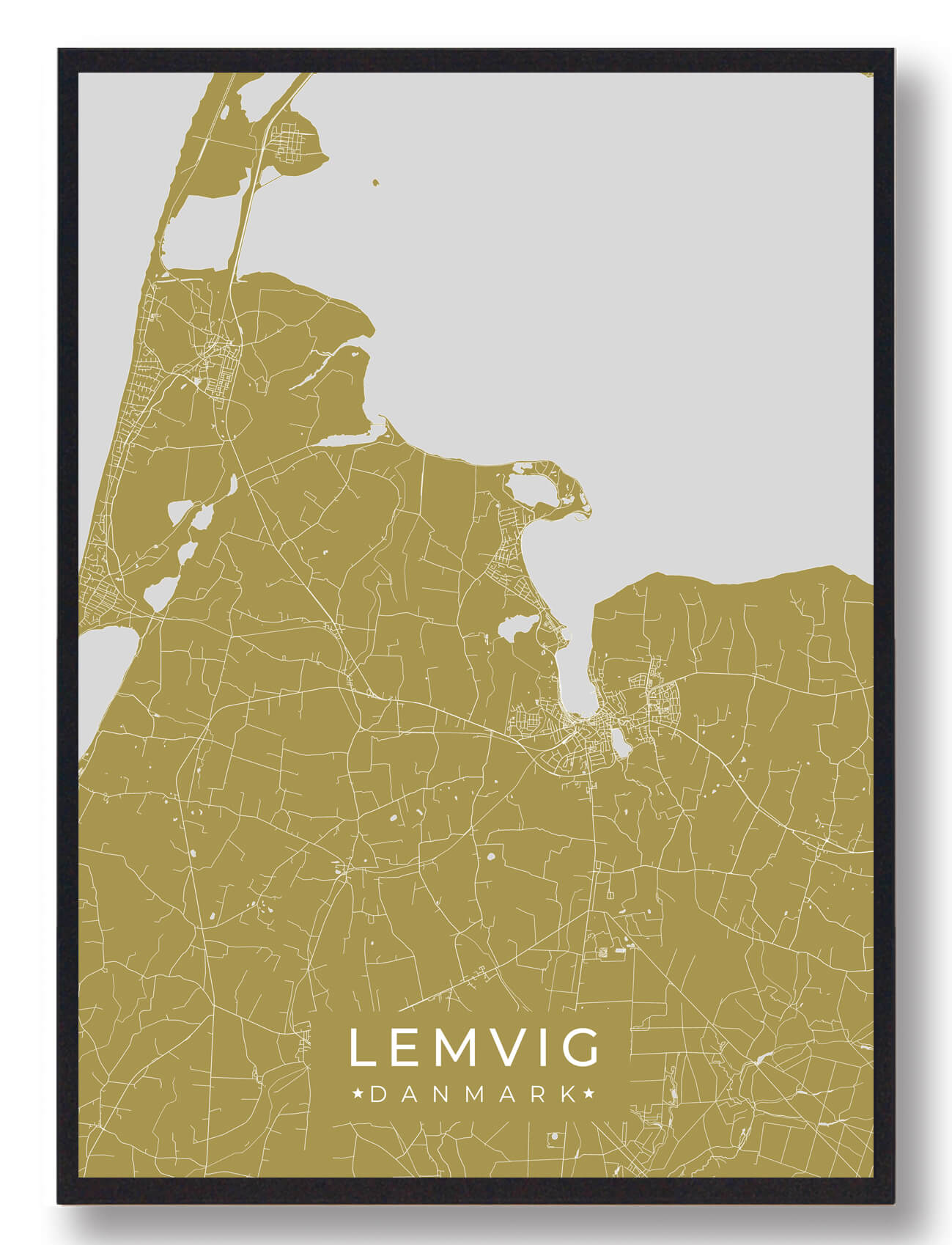 Lemvig Plakat Gul  Størrelse:   15x21cm  A5